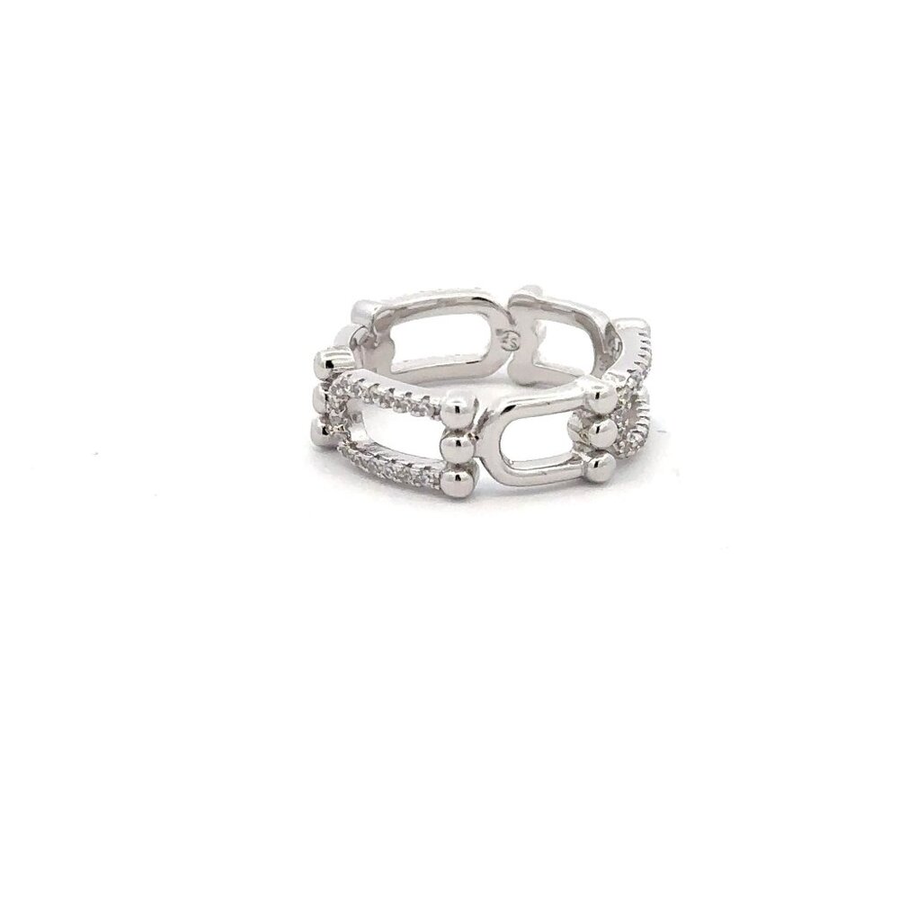925 Sterling Silver Ring Cubic Zirconia Size 5 - Picture 4 of 6